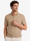 Diametro - Polo Masculina Meia Malha Listrada Linho Amarelo - variação: Marrom