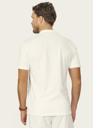 Diametro - Polo Masculina Meia Malha Texturizada Bege - DIAMETRO