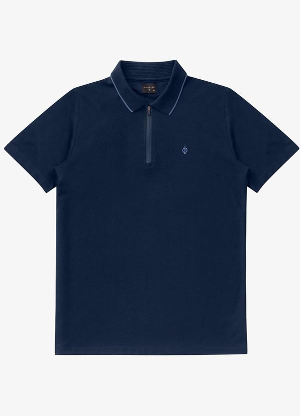 Diametro - Polo Masculina Pique Azul 2
