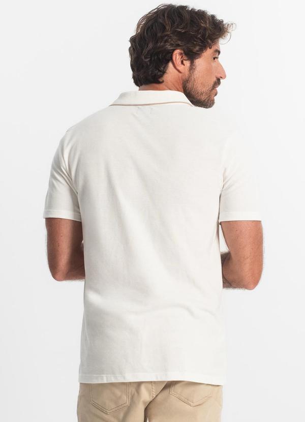 Diametro - Polo Masculina Pique Bege 2