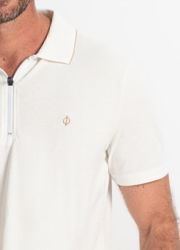 Diametro - Polo Masculina Pique Bege 5