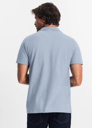 Diametro - Polo Masculina Pique Duplo Azul - DIAMETRO