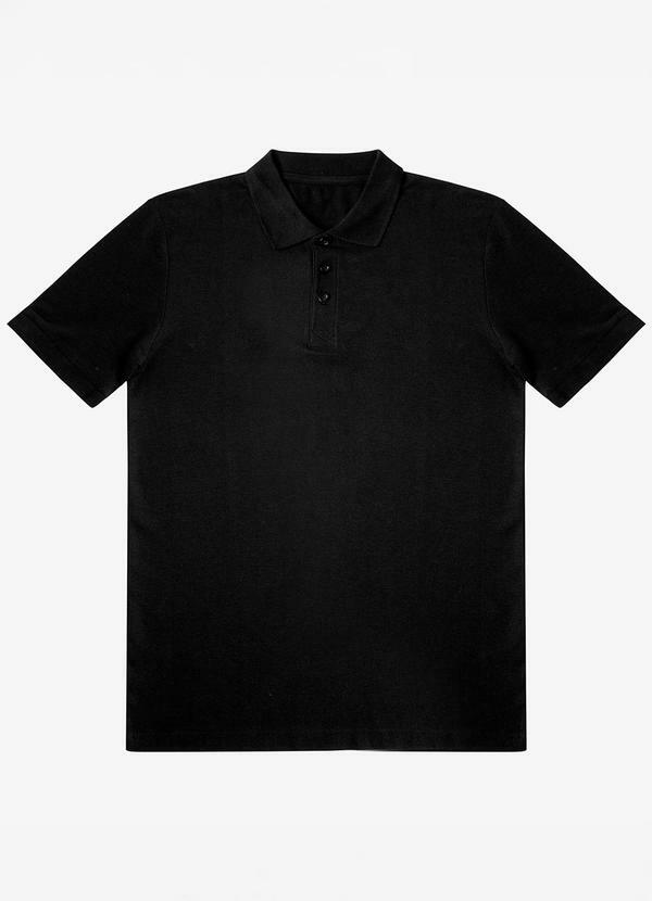 Select - Polo Masculina Piquet Básica Preto