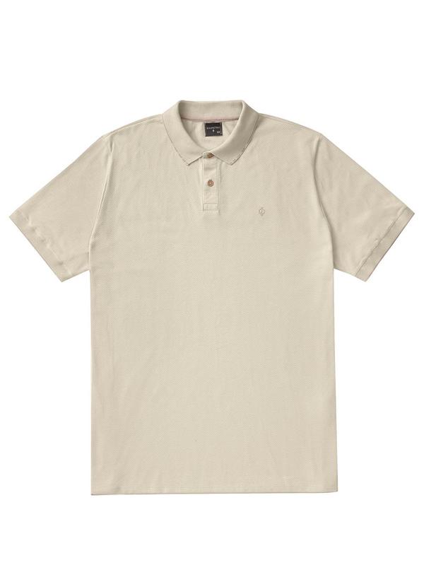 Diametro - Polo Masculina Plus Size Bege 4