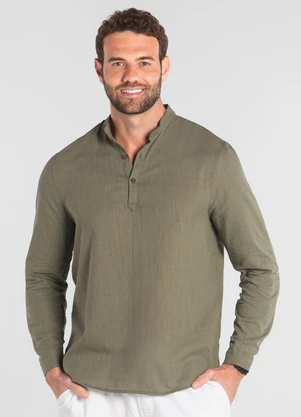 The Philippines - Bata Masculina em Algodão Verde - THE PHILIPPINES