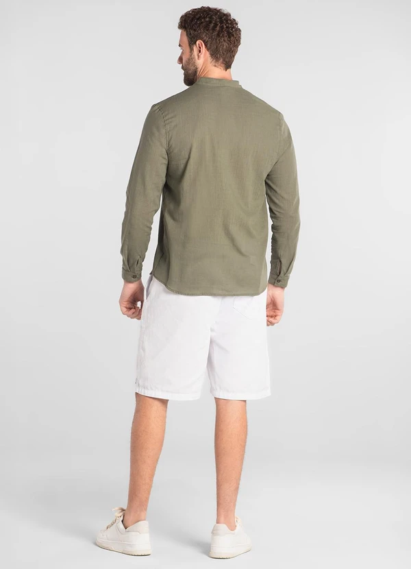 The Philippines - Bata Masculina em Algodão Verde 2