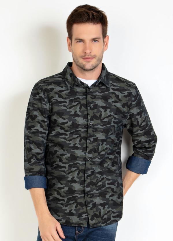 Camisa Actual (Camuflado Verde) Manga Longa