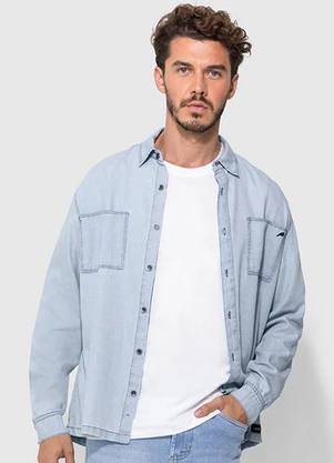 Deals Camisa Camisa Jeans Azul Claro Masculina Camisa Azul Claro