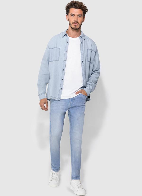 Enfim - Camisa Azul Claro Regular Jeans Soft 2