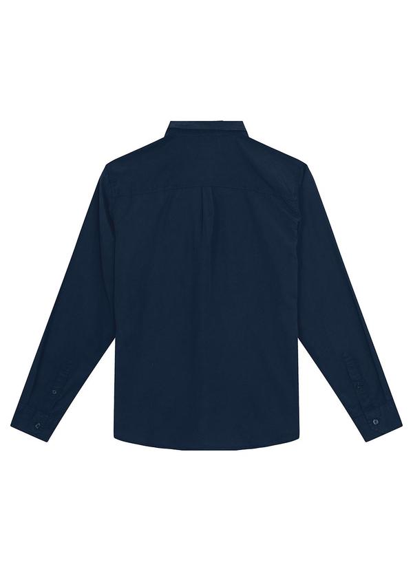 Malwee - Camisa Azul Marinho Masculina Regular em Liocel 4