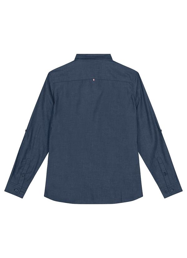 Malwee - Camisa Azul Marinho Tradicional em Chambray 4