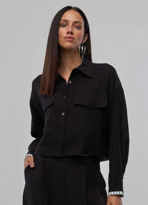 Carlota Costa - Camisa Detalhe Preto - CARLOTA COSTA