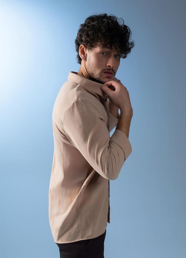 Exco - Camisa em Algodão Marrom Claro 3