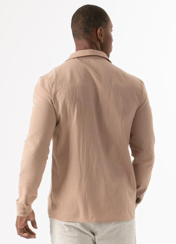 Exco - Camisa em Algodão Marrom Claro 5