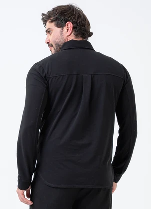 Exco - Camisa em Piquet com Elastano Preto - EXCO