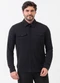 Exco - Camisa em Piquet com Elastano Marrom Escuro - variação: Preto