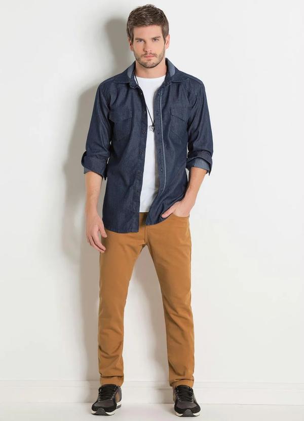 Outlet - Camisa Jeans Actual com Bolsos Funcionais 5