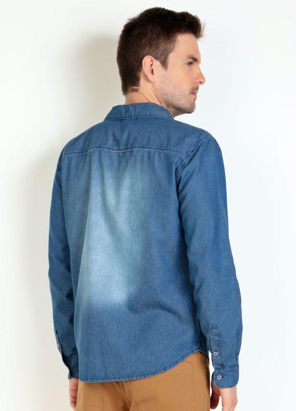 Actual - Camisa Jeans Manga Longa com Spray 2