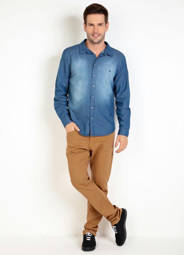 Actual - Camisa Jeans Manga Longa com Spray 3