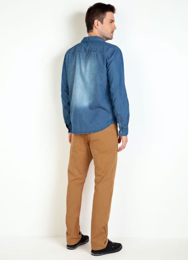 Actual - Camisa Jeans Manga Longa com Spray 4