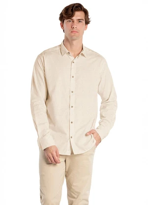 Aurus - Camisa M/Longa Comfort Bege - AURUS