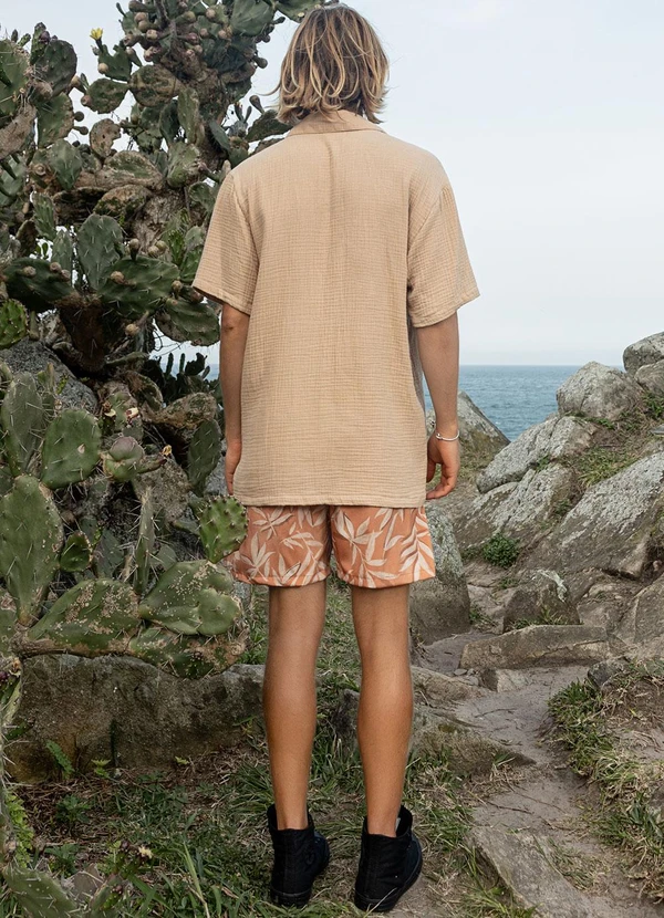 The Philippines - Camisa Manga Curta Marrom 4