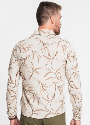 Diametro - Camisa Manga Longa em Cotton Leve Bege - DIAMETRO