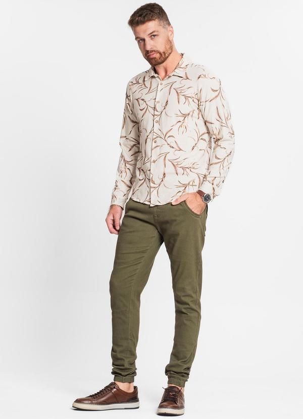 Diametro - Camisa Manga Longa em Cotton Leve Bege 3