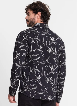 Diametro - Camisa Manga Longa em Cotton Leve Preto - DIAMETRO