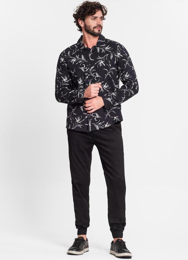 Diametro - Camisa Manga Longa em Cotton Leve Preto 3