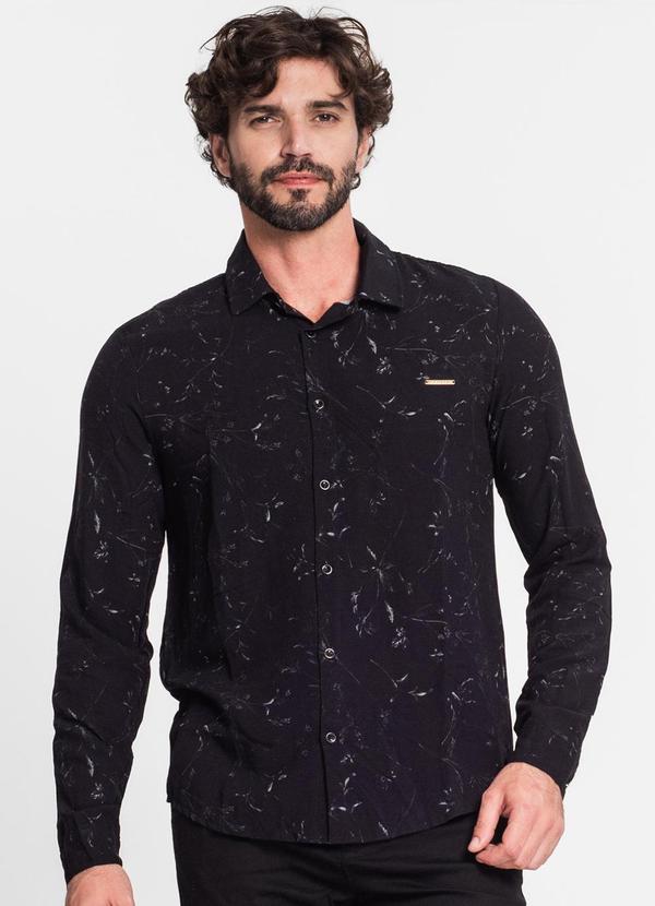 Diametro - Camisa Manga Longa Masculina Preto
