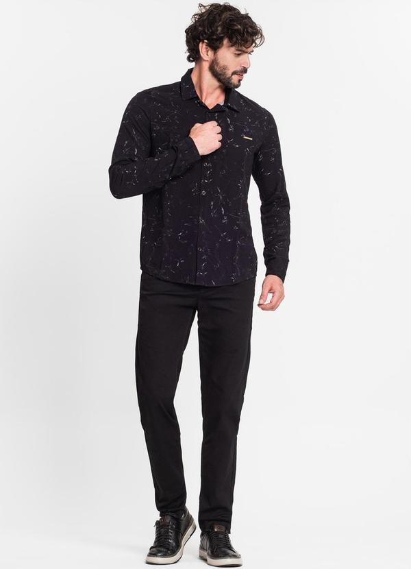 Diametro - Camisa Manga Longa Masculina Preto 3