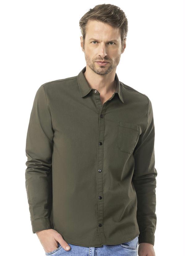 Diametro - Camisa Manga Longa Sarja Verde