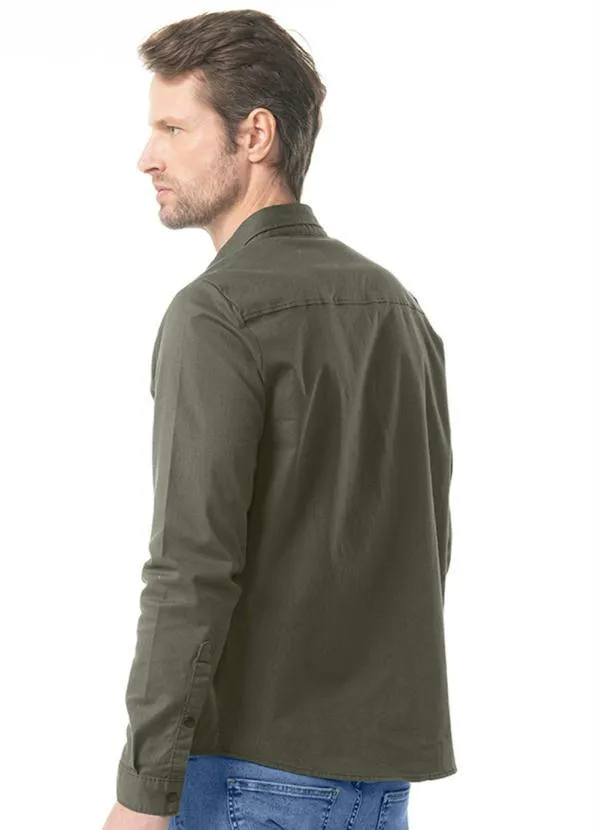 Diametro - Camisa Manga Longa Sarja Verde 2