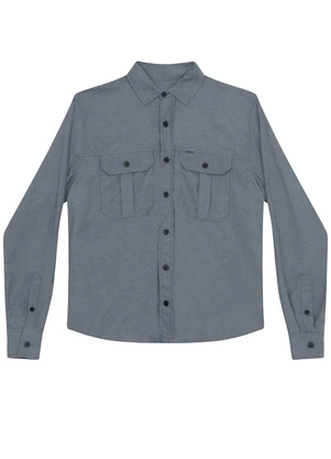 Aurus - Camisa Manga Longa Shaket Azul - AURUS