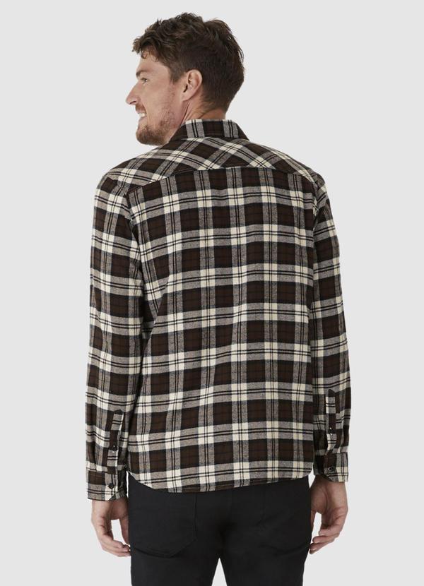 Malwee - Camisa Masculina Flanelada Xadrez Preto 3