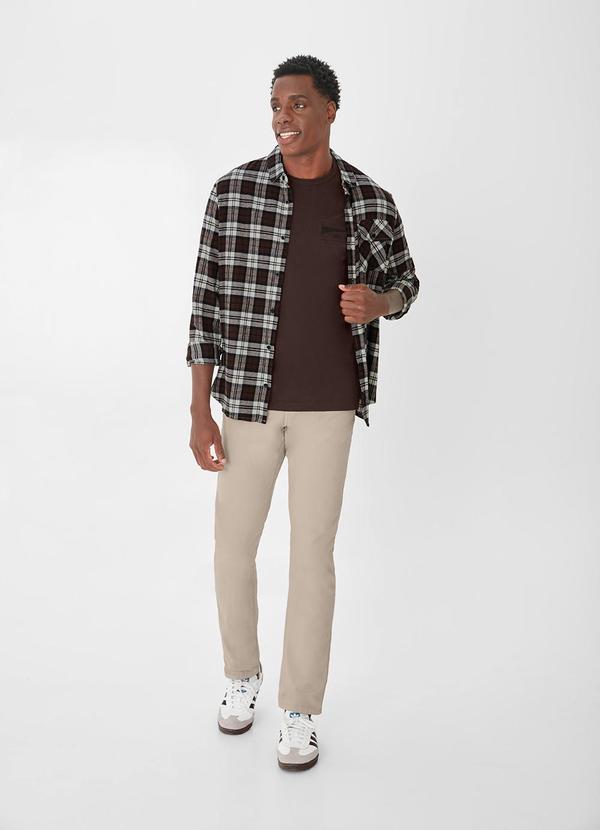 Malwee - Camisa Masculina Flanelada Xadrez Preto 6