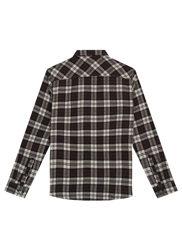 Malwee - Camisa Masculina Flanelada Xadrez Preto 7