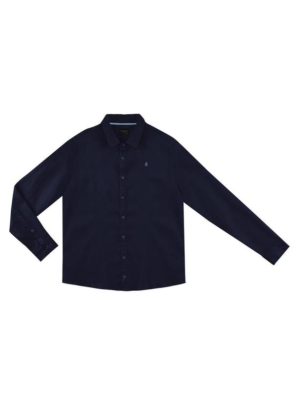 Diametro - Camisa Masculina Manga Longa Azul