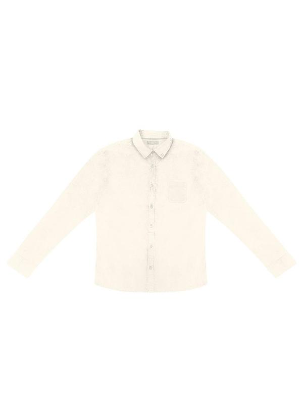 Diametro - Camisa Masculina Manga Longa Bege