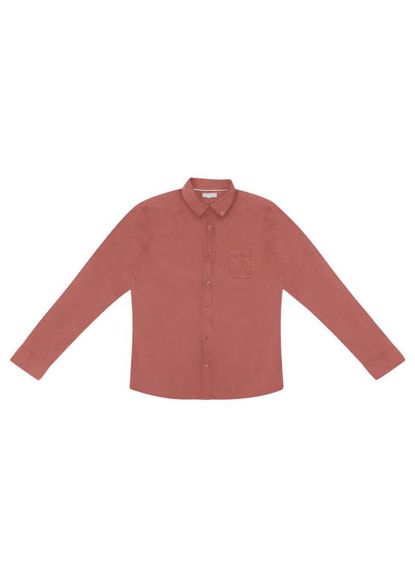 Diametro - Camisa Masculina Manga Longa Laranja