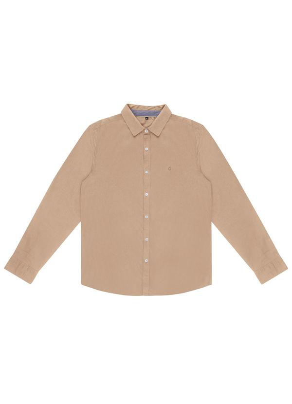 Diametro - Camisa Masculina Manga Longa Marrom