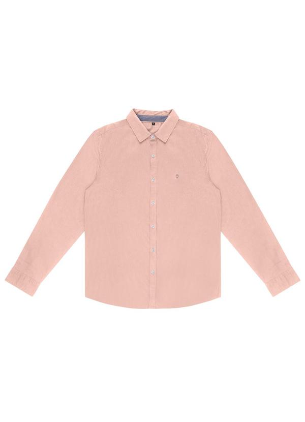 Diametro - Camisa Masculina Manga Longa Rosa
