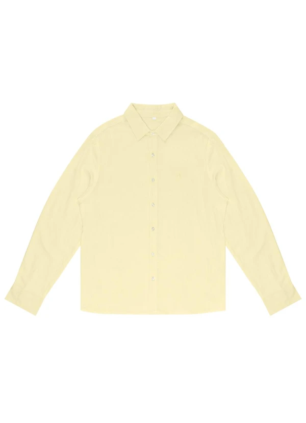 Diametro - Camisa Masculina Social Tricoline Amarelo