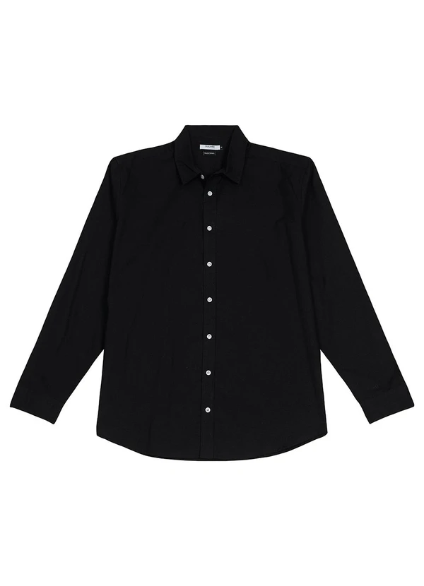 Malwee - Camisa Masculina Tradicional em Tricoline Preto 4