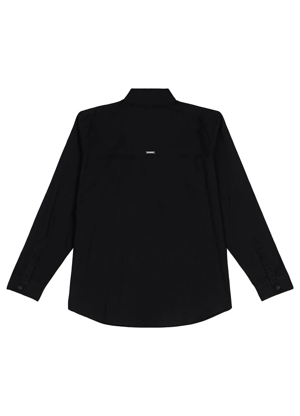 Malwee - Camisa Masculina Tradicional em Tricoline Preto 5