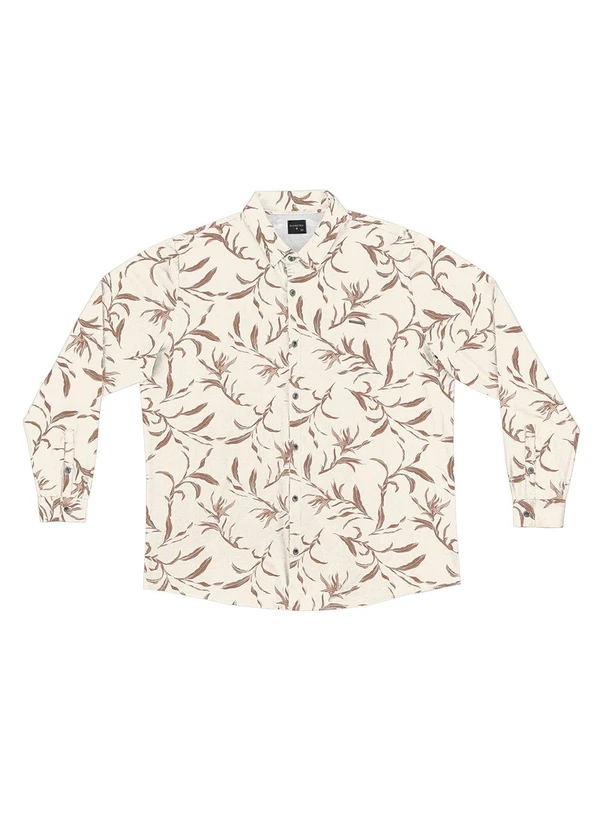 Diametro - Camisa Polo Manga Longa Plus Size Bege