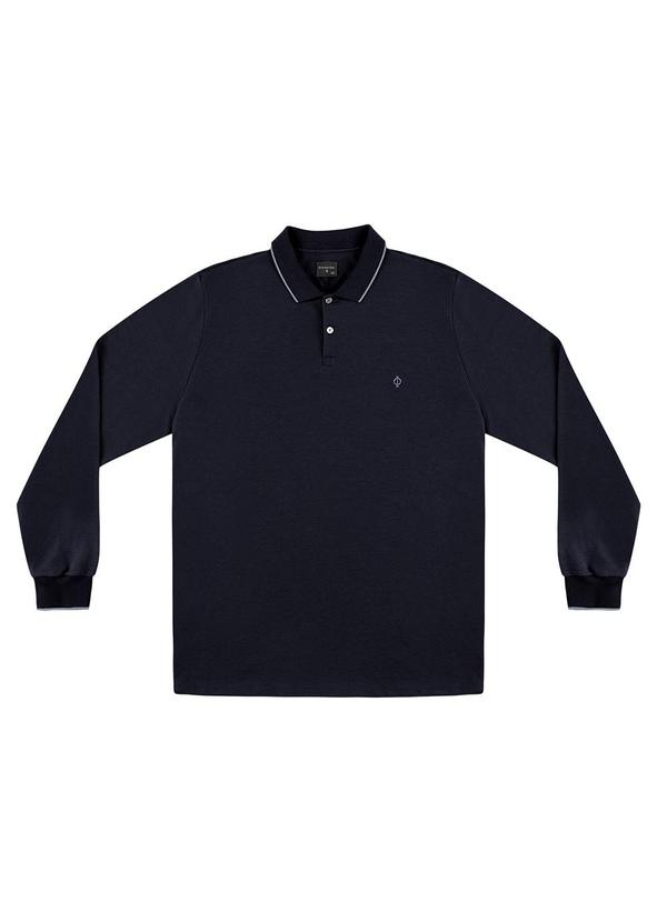 Diametro - Camisa Polo Manga Longa Plus Size Preto
