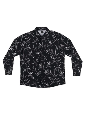 Diametro - Camisa Polo Manga Longa Plus Size Preto - DIAMETRO