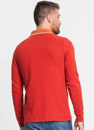 Diametro - Camisa Polo Masculina Manga Longa Laranja - DIAMETRO